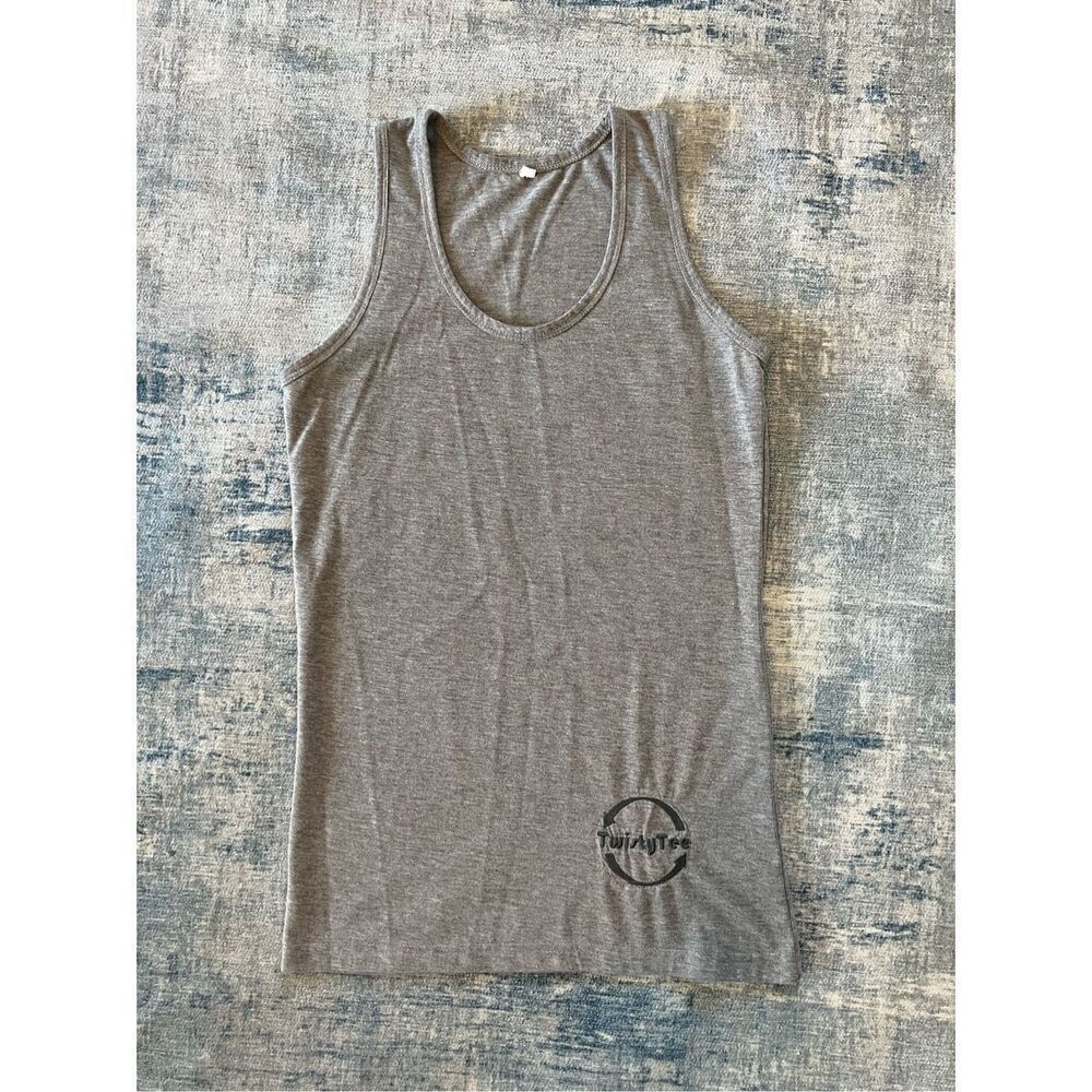 Twisty Tee Gray Bottle Opening Tank Top Medium
